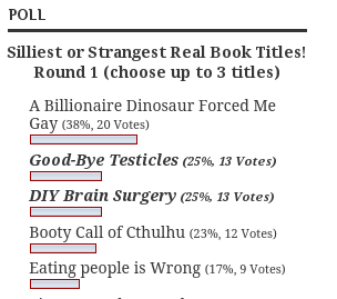 Silliest or Strangest Real Book Titles! Round 1